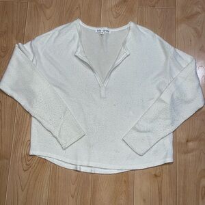 Cream Long Sleeve Women's Top